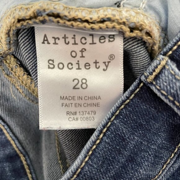Articles of Society Women's Skinny Jeans Medium Wash Straight Leg size 28 - Picture 8 of 10